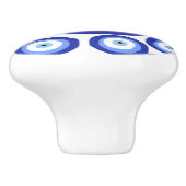 Symbol-Muster für griechisches Auge Viel Glück Keramikknauf (Seitenansicht)