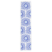 Symbol-Muster für griechisches Auge Viel Glück Kurzer Tischläufer (Vorderseite)