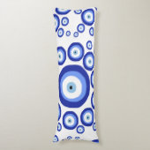 Symbol-Muster für griechisches Auge Viel Glück Seitenschläferkissen (Vorderseite Vertikal)