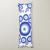 Symbol-Muster für griechisches Auge Viel Glück Seitenschläferkissen (Rückseite (Vertikal))