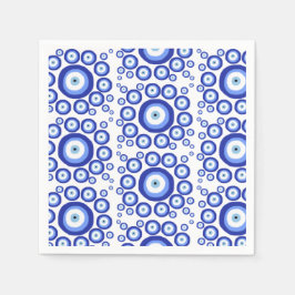 Symbol-Muster für griechisches Auge Viel Glück Serviette