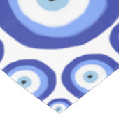 Symbol-Muster für griechisches Auge Viel Glück Tischdecke (Schrägansicht)