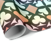 Symbol-Muster für mehrfarbiges Playing Card Geschenkpapier (Rolleneckpunkt)