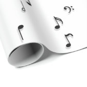 Symbol-Muster für schwarze und weiße Noten Geschenkpapier (Rolleneckpunkt)