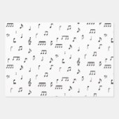 Symbol-Muster für schwarze und weiße Noten Geschenkpapier Set (Vorderseite)