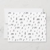 Symbol-Muster für schwarze und weiße Noten Mitteilungskarte (Rückseite)