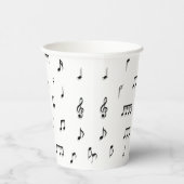 Symbol-Muster für schwarze und weiße Noten Pappbecher (Rechts)