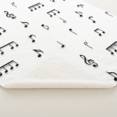 Symbol-Muster für schwarze und weiße Noten Sherpadecke (3/4)