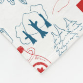 Symbol-Muster Kanadas | Fleecedecke (Ecke)