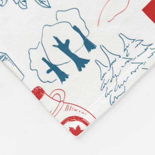 Symbol-Muster Kanadas | Fleecedecke (Ecke)