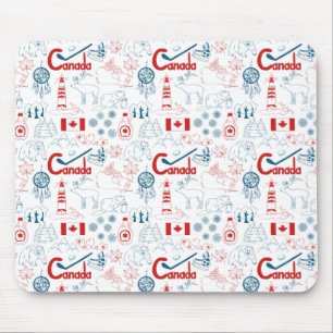 Symbol-Muster Kanadas Mousepad