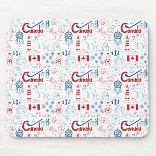 Symbol-Muster Kanadas | Mousepad (Vorne)