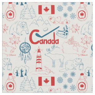 Symbol-Muster Kanadas   Stoff