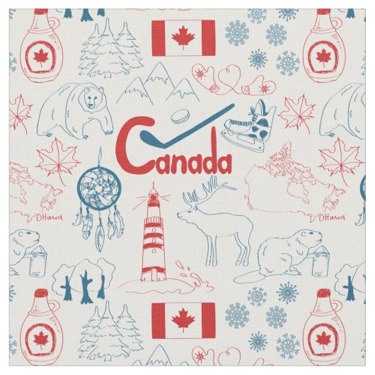 Symbol-Muster Kanadas | Stoff (Nahaufnahme)