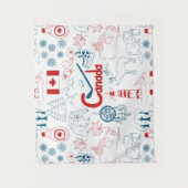 Symbol-Muster Kanadas | Wandteppich (Vorderseite)