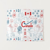 Symbol-Muster Kanadas | Wandteppich (Vorderseite (Horizontal))