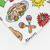 Symbol-Muster Mexikos | Fleecedecke (Ecke)