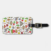 Symbol-Muster Mexikos | Gepäckanhänger (Vorderseite horizontal)