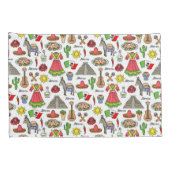 Symbol-Muster Mexikos | Kissenbezug (Rückseite-Rechts)