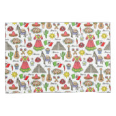 Symbol-Muster Mexikos | Kissenbezug (Vorderseite-Rechts)