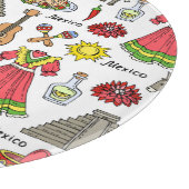 Symbol-Muster Mexikos | Schneidebrett (Ecke)