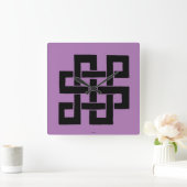 Symbol: Nade-Takara-Nusubi Quadratische Wanduhr (Zuhause)