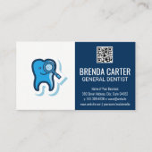 Symbol "niedlich Tooth Dentist" | QR-Prüfcode Visitenkarte (Vorderseite)