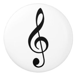Symbol Notation für Black Treble Clef Keramikknauf