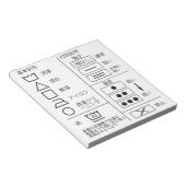 Symbol-Notepad Notizblock (angewinkelt)