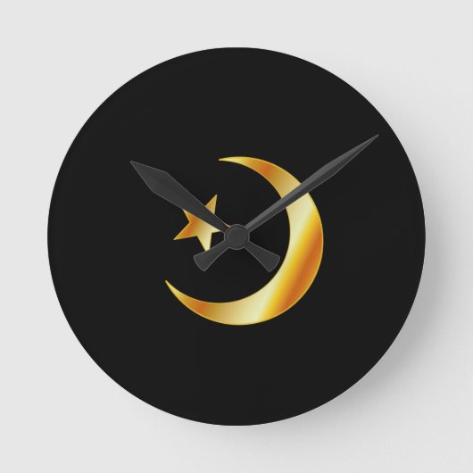 Symbol of Islam religion Runde Wanduhr (Vorderseite)