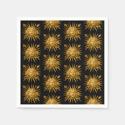 Symbol of Louis XIV the Sun King Serviette (Vorderseite)