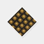 Symbol of Louis XIV the Sun King Serviette (Ecke)