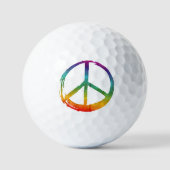 Symbol PEACE - 1960er Jahre Krawatte-Dye ohne Krie Golfball (Vorderseite)