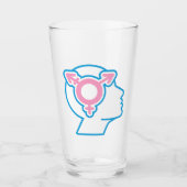 Symbol-Pint-Glas des Trans Pride Glas (Vorderseite)