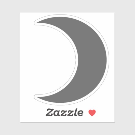 Symbol Planet Moon (grau) Aufkleber (Blatt)