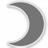 Symbol Planet Moon (grau) Aufkleber (Vorderseite)