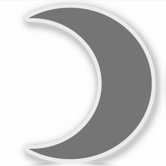 Symbol Planet Moon (grau) Aufkleber (Vorderseite)