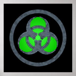 Symbol-Poster der grünen Biogefährdung Poster