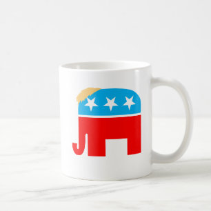 Symbol Präsidenten-Trump Hair GOP Elephant Kaffeetasse