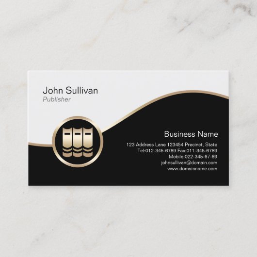 Symbol "Publisher Business Card Gold" Visitenkarte (Vorderseite)