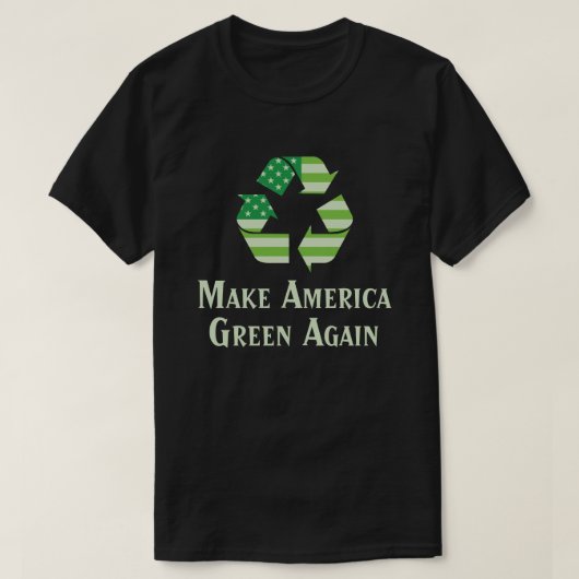 Symbol recycelnd, machen Sie Amerika-Grün wieder T-Shirt (Design vorne)