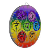 SYMBOL-REGENBOGEN-DARTSCHEIBE DES YOGA-REIKI DARTSCHEIBE (Vorderseite Links)