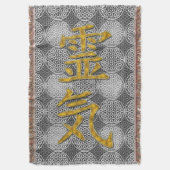 Symbol REIKI gold + Blume des Lebensmusters Decke (Vorderseite Vertikal)