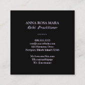*~* Symbol Reiki Master Teacher Glitzer Quadratische Visitenkarte (Rückseite)
