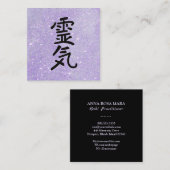*~* Symbol Reiki Master Teacher Glitzer Quadratische Visitenkarte (Vorne/Hinten)