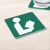 Symbol-Roadmap-Zeichen Rechteckiger Pappuntersetzer (angewinkelt)