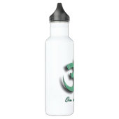 Symbol-rostfreie Wasser-Flasche OM Shanti Edelstahlflasche (Links)
