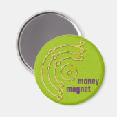 Symbol RUNA / GOLD, Geld, Magnet, grün Magnet (Vorderseite/Rückseite)
