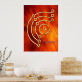 Symbol RUNA / GOLD, ICH BIN REICH Poster (Küche)