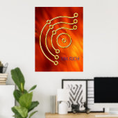 Symbol RUNA / GOLD, ICH BIN REICH Poster (Heimbüro)